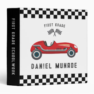 Classeur Voiture de course Vintage pour enfants Retour au C