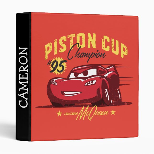 Classeur Voitures 3 | Lightning McQueen - #95 Coupe Piston  (Devant/Côté)