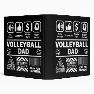 Classeur Volleyball papa drôle Contenu du père du sport