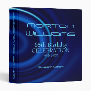 Classeur Vortex 65th Birthday Celebration Guest Book Classe