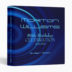Classeur Vortex 80th Birthday Celebration Guest Book Classe