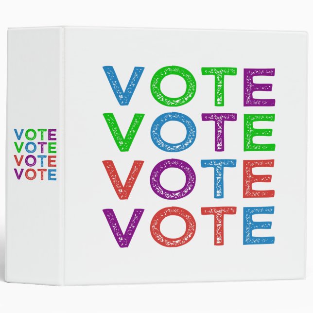 Classeur VOTE en multicolore (Devant/Côté)
