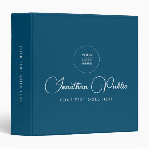 Classeur Votre logo de société ici Typographie Nom Bleu Océ