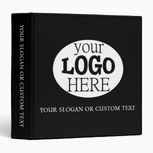 Classeur Votre logo et votre texte personnalisés en noir