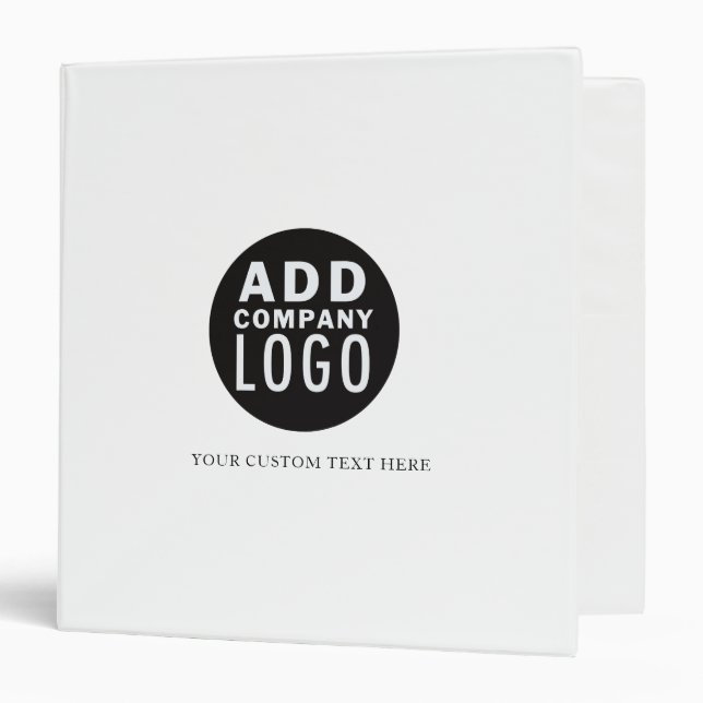 Classeur votre logo ici texte personnalisé | (Devant/Intérieur)