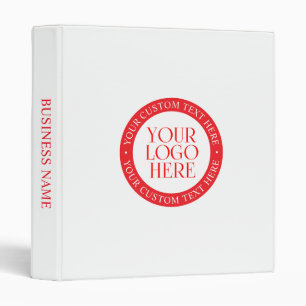 Classeur Votre logo ou autre image   Noël blanc et rouge