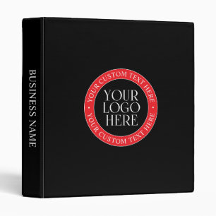 Classeur Votre logo ou autre image Noir rouge et blanc