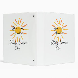 Classeur vous êtes mon soleil jaune orange rayons de soleil