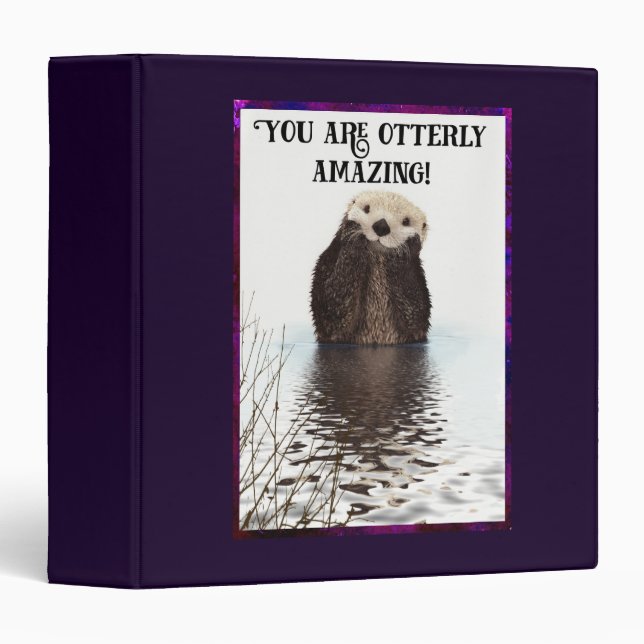 Classeur Vous êtes Otterly Extraordinaire Cute Pun avec Swe (Devant/Côté)