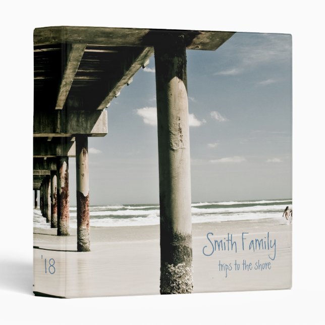 Classeur Voyage à l'album de mémoire de famille Shore (Devant/Côté)