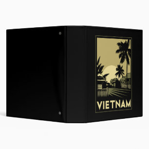Classeur voyage d'art déco du Vietnam Asie du Sud-Est rét