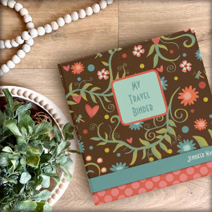 Classeur Voyage Joli rose floral