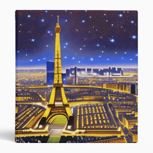 Classeur Vue aérienne d'Imaginaire de Paris sous les étoile