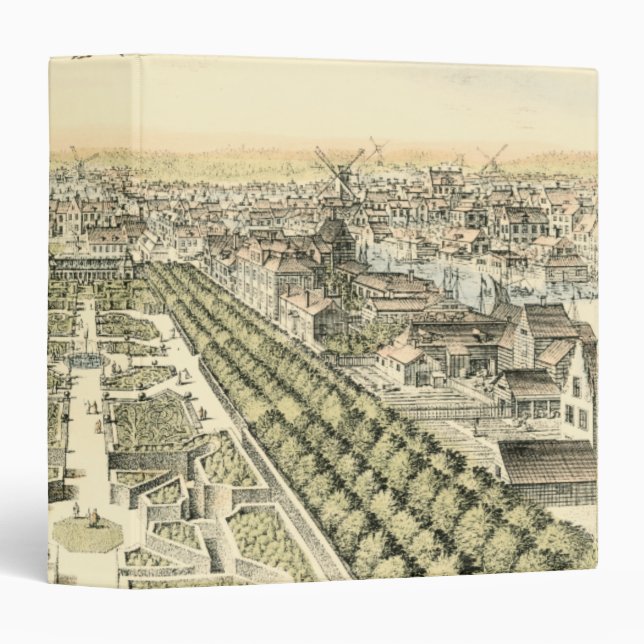 Classeur Vue aérienne du jardin formel par Eric Dahlbergh (Devant/Côté)