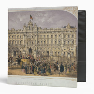 Classeur Vue de Buckingham Palace avec une foule dehors
