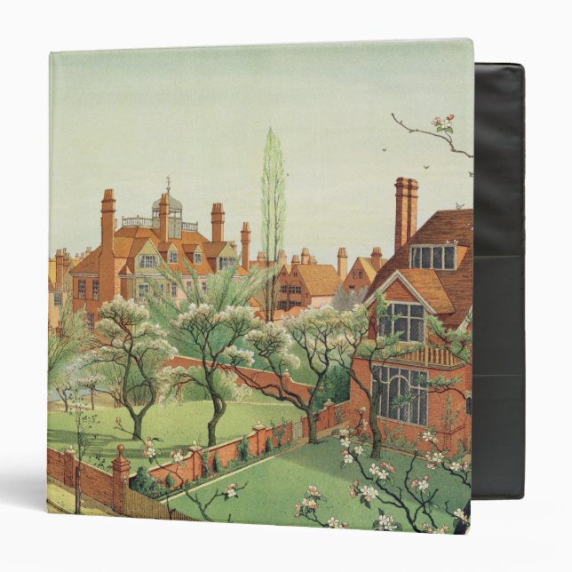 Classeur Vue du parc de Bedford, 1882 (litho de couleur) 2 (Devant/Intérieur)