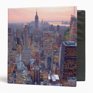 Classeur Vue large de Manhattan au coucher du soleil