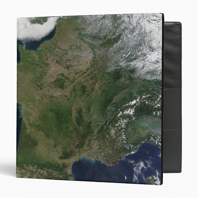 Classeur Vue satellite de la France (Devant/Intérieur)