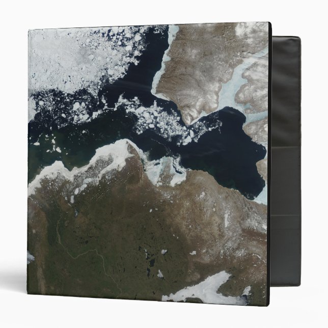 Classeur Vue satellite du Nord-Ouest canadien (Devant/Intérieur)