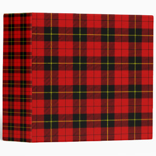Classeur Wallace tartan rouge noir plaid