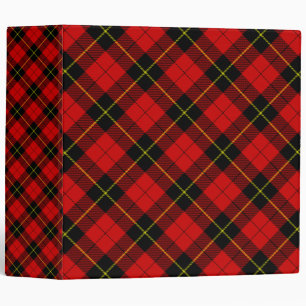 Classeur Wallace tartan rouge noir plaid