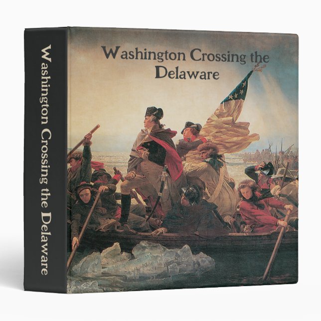 Classeur Washington Traverser le Delaware par Emanuel Leutz (Devant/Côté)