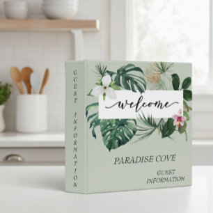 Classeur Watercolor Tropical Home Location Informations cli