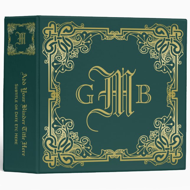 Classeur Wedding Monogram Classic (Devant/Côté)