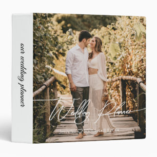 Classeur wedding planner blanc calligraphie couple photo