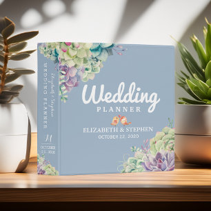 Classeur Wedding planner Chic Aquarelle Succulent Plantes
