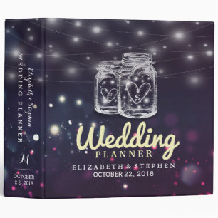 Classeur Wedding planner Chic Mason Jar Purple String Lumiè