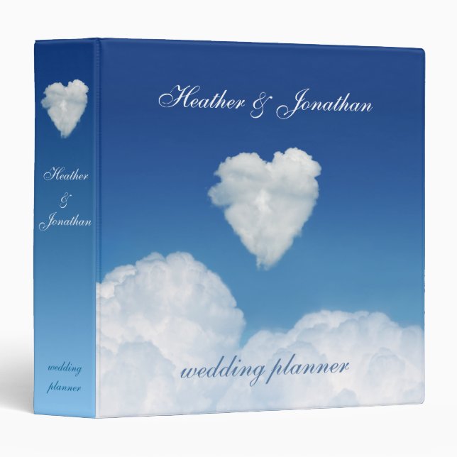 Classeur Wedding planner d'amour du nuage neuf (Devant/Côté)