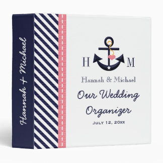 Classeur Wedding planner d'Ancre bleu rose de la marine