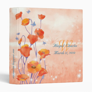Classeur Wedding planner de champ de Poppy ou Album photo