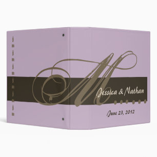 Classeur Wedding planner de coutume de CHOCOLAT de CAFÉ de