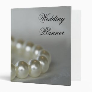 Classeur Wedding planner de perles blanches