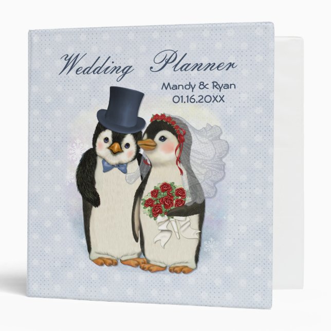 Classeur Wedding planner de pingouin (Devant/Intérieur)