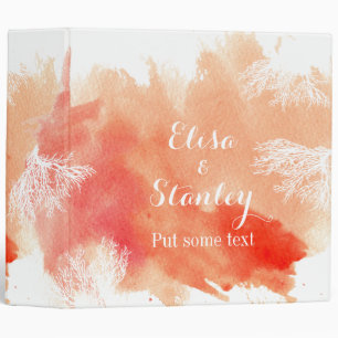 Classeur Wedding planner de récif corallien moderne aquarel