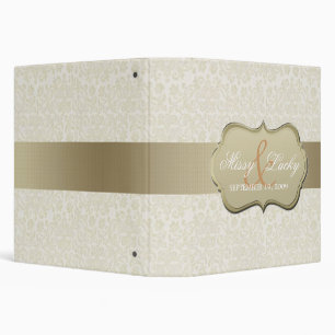 Classeur Wedding planner d'ivoire et d'or/album