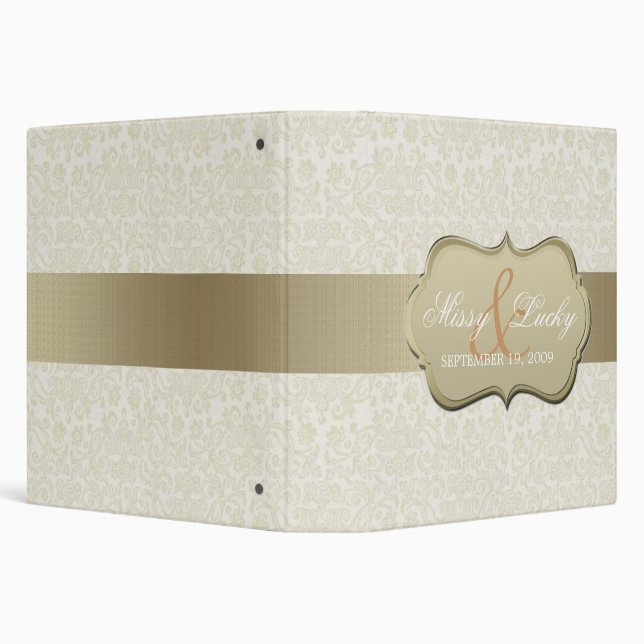 Classeur Wedding planner d'ivoire et d'or/album (Arrière-plan)