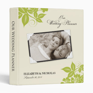Classeur Wedding planner floral moderne (chaux)