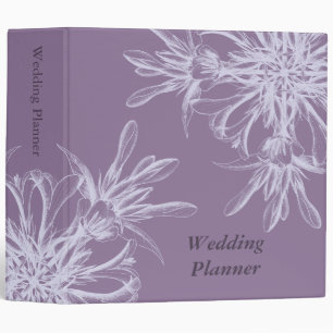 Classeur Wedding planner floral pourpre poussiéreux