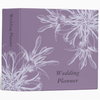 Classeur Wedding planner floral pourpre poussiéreux