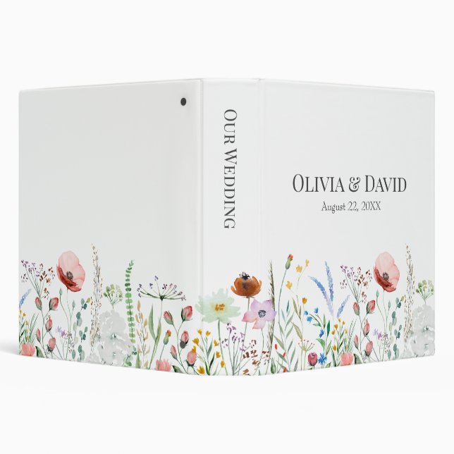 Classeur Wedding planner Meadow Fleur sauvage coloré (Arrière-plan)