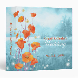 Classeur Wedding planner mignon rouge pavot