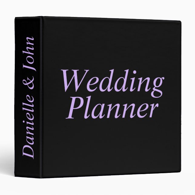 Classeur wedding planner moderne minimal (Devant/Côté)