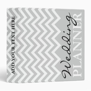 Classeur wedding planner motif de chevron gris