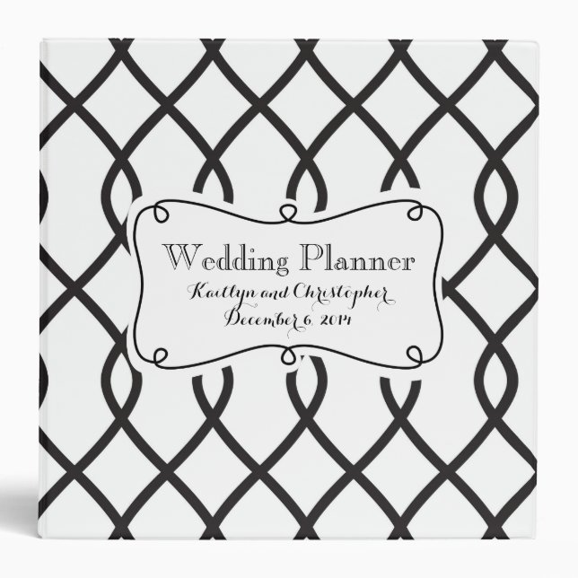 Classeur Wedding planner noir et blanc (Devant)