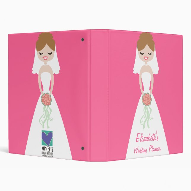 Classeur Wedding planner personnalisé de jeune mariée (Arrière-plan)