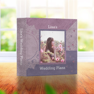 Classeur Wedding planner photo Purple Boho